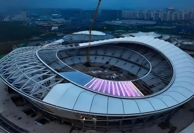 Facade lighting for stadium in Wuxi