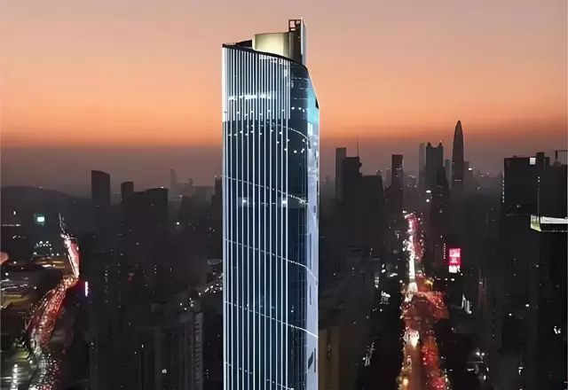 Facade lighting for high building in Shenzhen