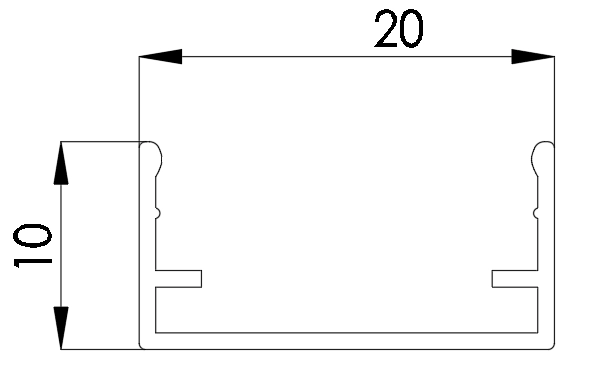 AL profile for outdoor application (1meter or 3cm per pcs)