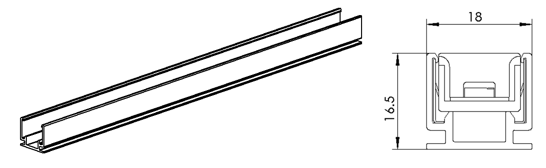 Type1, AL profile for outdoor application (1meter per pcs, can be cut to any length needed)