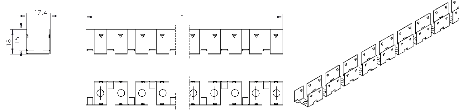 Type 3, SUS316 Stainless steel installation chain for outdoor application