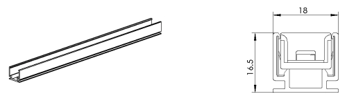 Type1, AL profile for outdoor application (1meter per pcs, can be cut to any length needed)