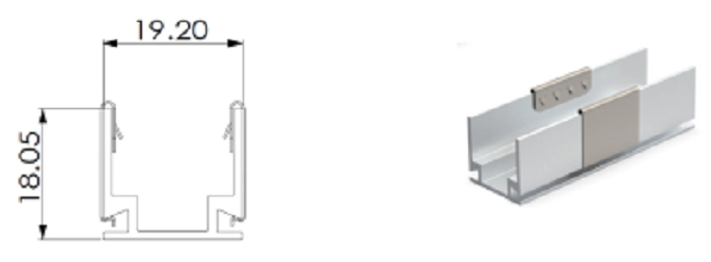 Type 1, AL Clips for outdoor application (AL50mm/pcs with 2pcs clips)
