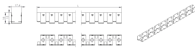 Type 5, Stainless steel installation chain for outdoor application