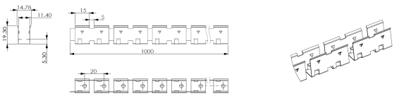Type 4, Stainless steel chain for curve installation
