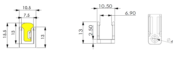 8.1 AL profile (1mtr/pcs) & AL clip (30mm/pcs)
