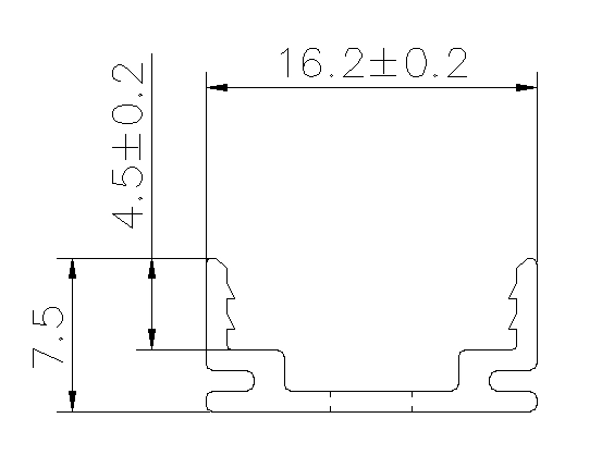 Type1, AL profile for outdoor application ( 1meter or 3cm per pcs)