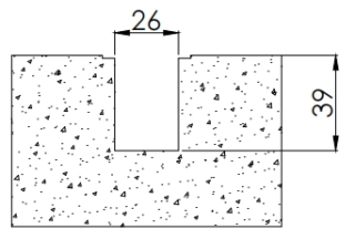 1. Grooving on the installation surface     