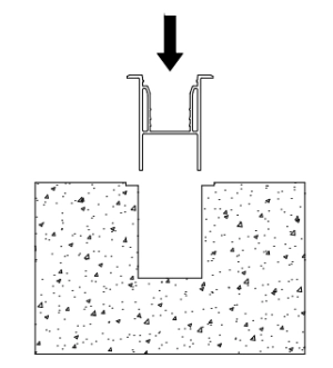  2. Press the AL profile into groove