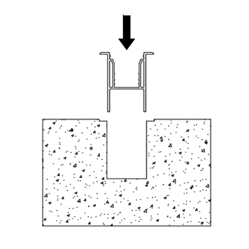 2. Press the AL profile into groove
