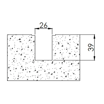 1. Grooving on the installation surface 