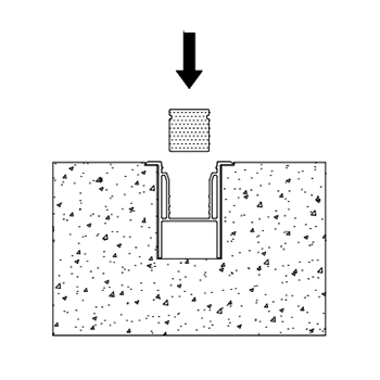 3. Press the strip into AL profile 